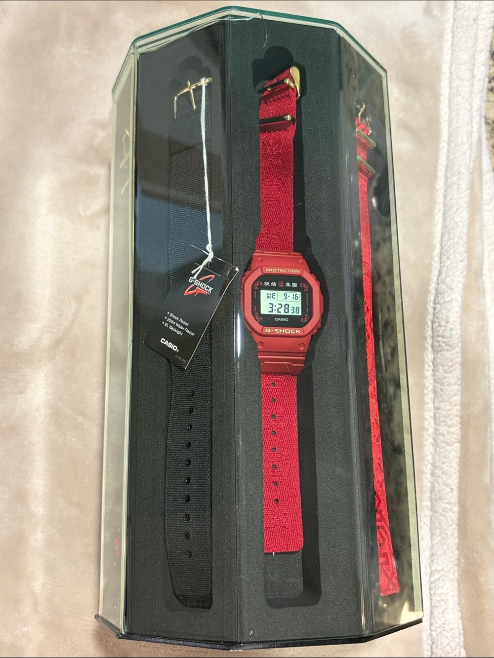 G-Shock Men's Red Digital Watch with Multiple Interchangeable Straps